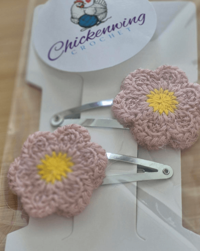 Handmade flower clips