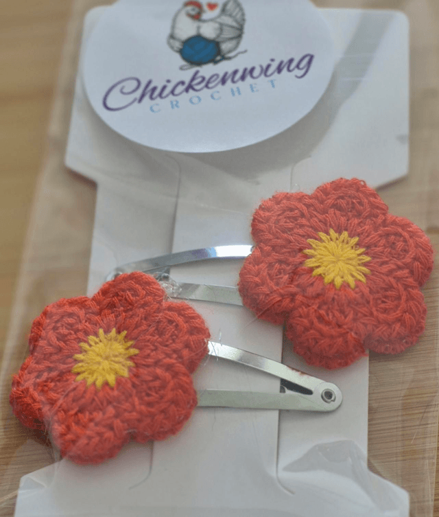 Handmade flower clips