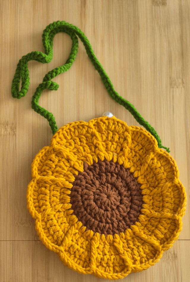 Amazing crochet sunflower bag